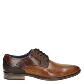 Bugatti heren veterschoen. - Cognac - Maat 40
