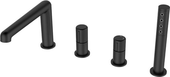 IVY Bond afbouwdeel voor inbouw wastafelkraan 19,5cm - mat zwart PED 6100352