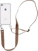 iMoshion Backcover met koord hoesje - Nylon iPhone SE (2020) / 8 / 7 hoesje - Beige
