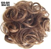 Haar Wrap, Brazilian hairextensions knotje bruin/rood M4/30#