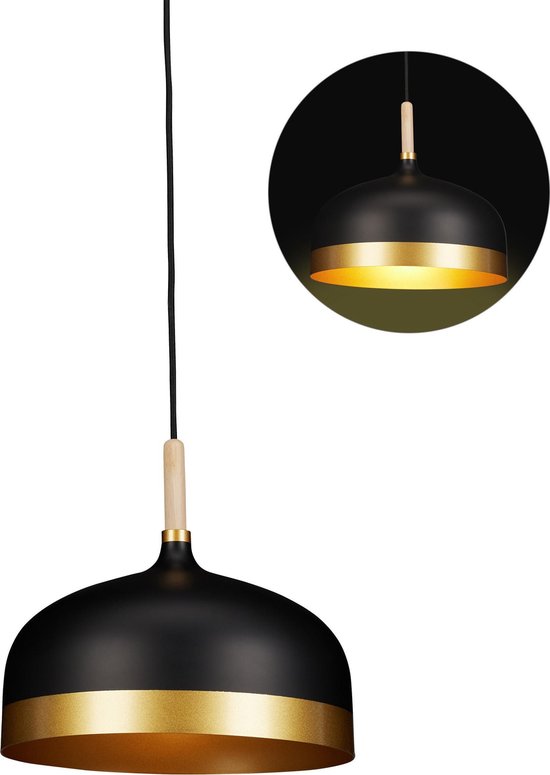 Goede bol.com | relaxdays hanglamp zwart - industriële lamp - eettafel JA-77
