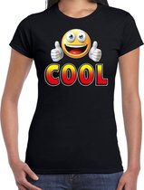 Funny emoticon t-shirt Cool zwart dames 2XL