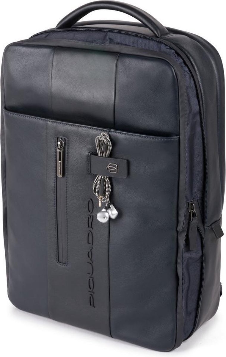 Piquadro Urban Expandable Slim Backpack 15.6'' Blue