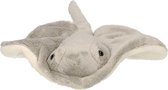 Pluche grijze pijlstaartrog knuffel 25 cm - Pijlstaartroggen zeedieren knuffels - Speelgoed voor kinderen