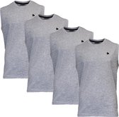 Donnay T-shirt zonder mouw - 4 Pack - Tanktop - Sportshirt - Heren - Maat XXL - Grijs gemeleerd