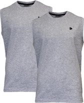 Donnay T-shirt zonder mouw - 2 Pack - Tanktop - Sportshirt - Heren - Maat S - Grijs gemeleerd