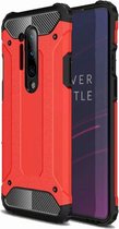 OnePlus 8 Pro Hoesje Shock Proof Hybride Back Cover Rood