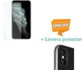 Tempered Glass Screenprotector + Camera Glass geschikt voor Apple iPhone Xs Max