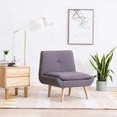 Fauteuil stof lichtgrijs