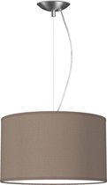 Home Sweet Home hanglamp Bling - verlichtingspendel Deluxe inclusief lampenkap - lampenkap 35/35/21cm - pendel lengte 100 cm - geschikt voor E27 LED lamp - taupe