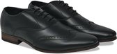 Herenschoenen veters en brogue zwart maat 43 PU leer