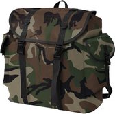 Rugzak legerstijl - 100% 600D polyester met coating - Camouflage - 45 x 21 x 50 cm