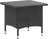 Theetafel 50x50x47 cm poly rattan zwart