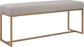 Bankje 120 cm fluweel grijs
