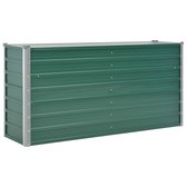 Plantenbak - Gegalvaniseerd Staal - Groen - 160x40x77 cm