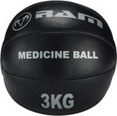 Medicine bal - Crossfit ball - Medicijnbal - Zwart Leer - 10 kg