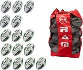 RAM Rugby® Raider rugbybal bundel - Met tas - Maat 5 - 15 stuks