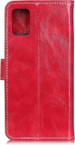 Huawei P40 Hoesje - Mobigear - Basic Serie - Kunstlederen Bookcase - Rood - Hoesje Geschikt Voor Huawei P40