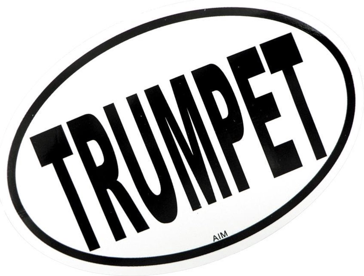 Ovalen sticker Trumpet