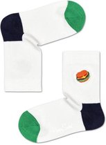 Happy Socks Kids Burger Embroidery Socks, 7-9 jaar, Maat 33/35