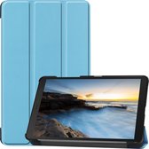 Case2go - Tablet hoes geschikt voor Samsung Galaxy Tab A 8.0 (2019) - Tri-Fold Book Case - Licht Blauw