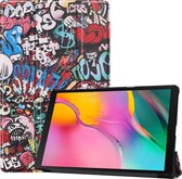 Samsung Galaxy Tab A 10.1 (2019) hoes - Tri-Fold Book Case - Graffiti