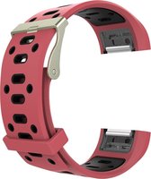 watchbands-shop.nl Siliconen bandje - Fitbit Charge 2 - RoodZwart