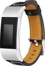 watchbands-shop.nl Leer bandje - Fitbit Charge 2 - Zwart