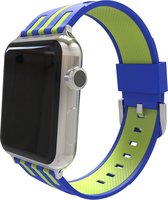 watchbands-shop.nl bandje - Apple Watch Series 1/2/3/4 (38&40mm) - Blauw/Geel