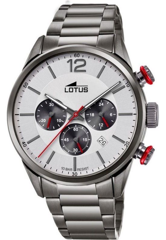 Lotus Orologio Uomo Cronografo 18686/2 – Cassa Acciaio Grigio 43 Mm, Quadrante Nero, Bracciale Acciaio, Quarzo, 10 Bar - 3