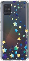 Casetastic Samsung Galaxy A51 (2020) Hoesje - Softcover Hoesje met Design - Funky Stars Print