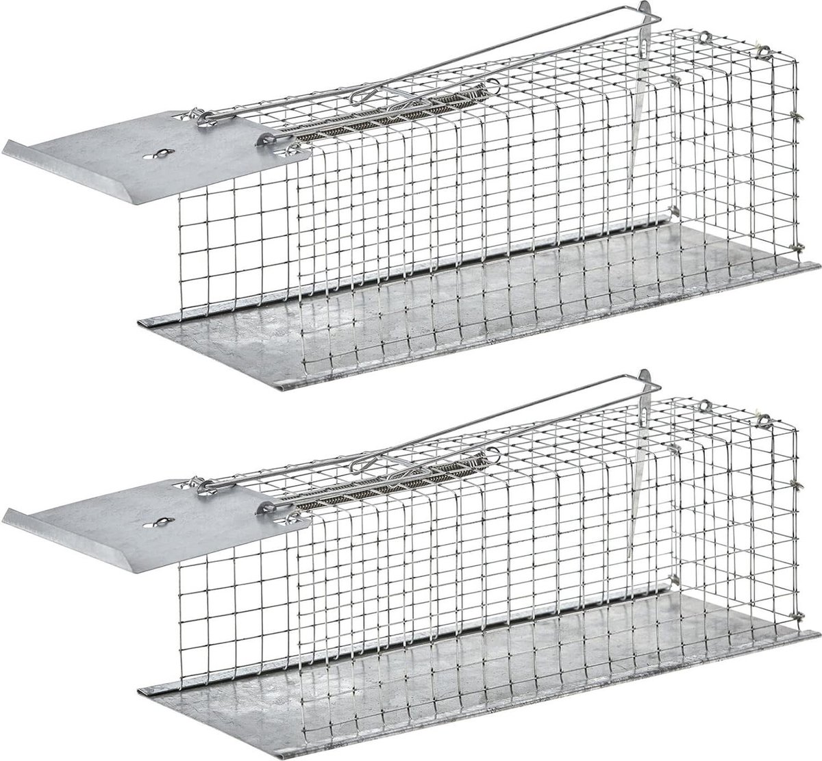 Levende rattenvallen - ARTECSIS - 29x12x12cm - gegalvaniseerd staal - binnen buiten