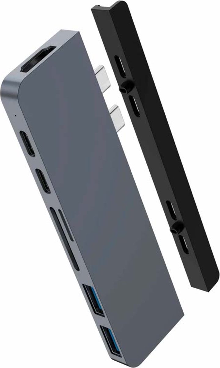 HyperDrive DUO 7-in-2 USB-C Hub (Spacegrijs)