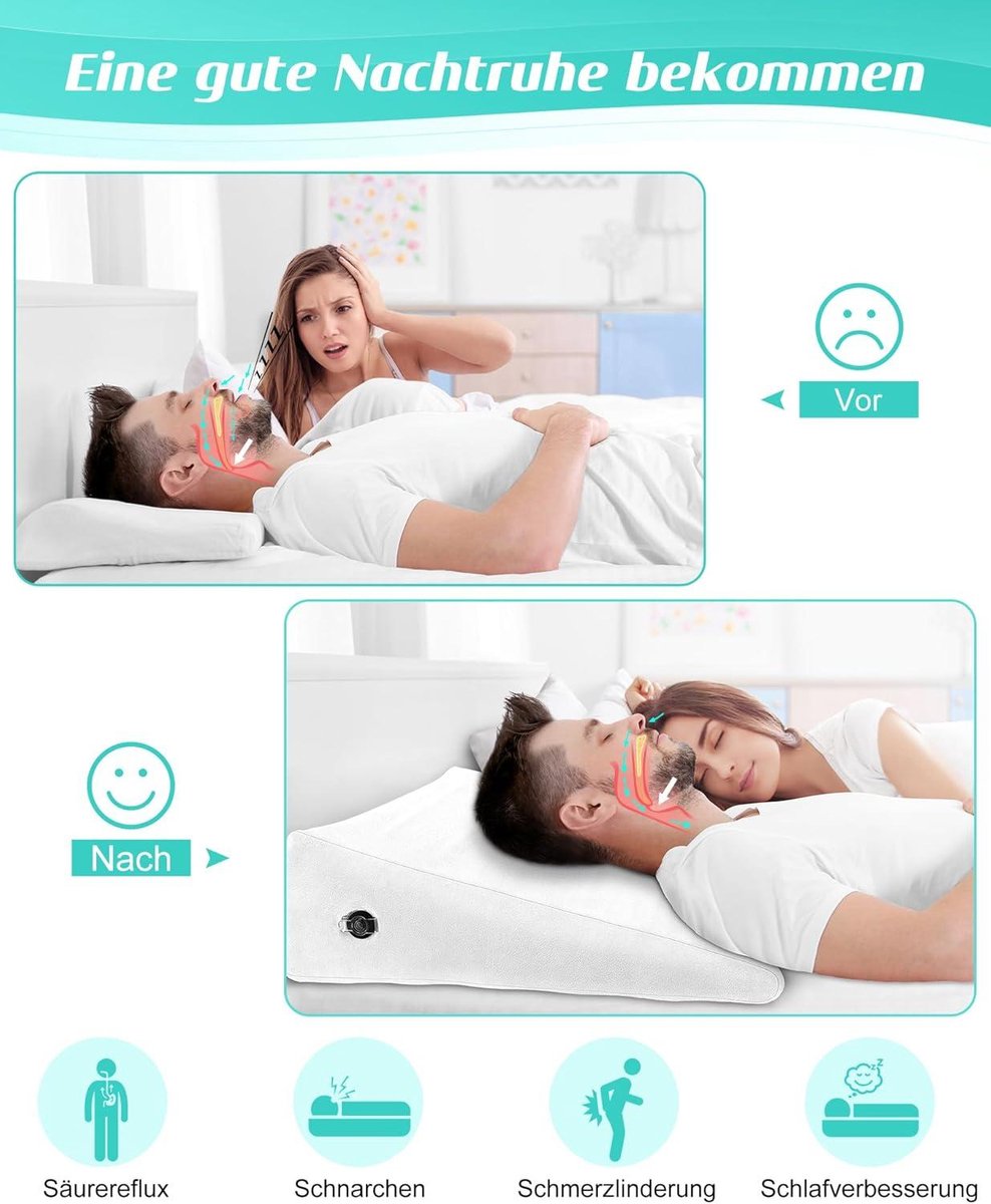 BedStory Gel Memory Foam Kissen 40x60, 8cm Höhe Harter Kopfkissen für Seitenschläfer, Ergonomisches Kopfkissen mit abnehmbarem und waschbarem Bezug,Visco Kissen Öko-Tex Zertifiziert