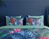 HIP Dekbedovertrek "mandalas, bloemen en een blauwe papegaai" - Multi - (240x200/220 cm) - Katoen Satijn