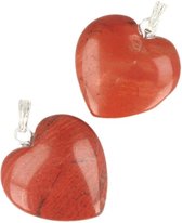 Jaspis rood hart hanger 20 mm