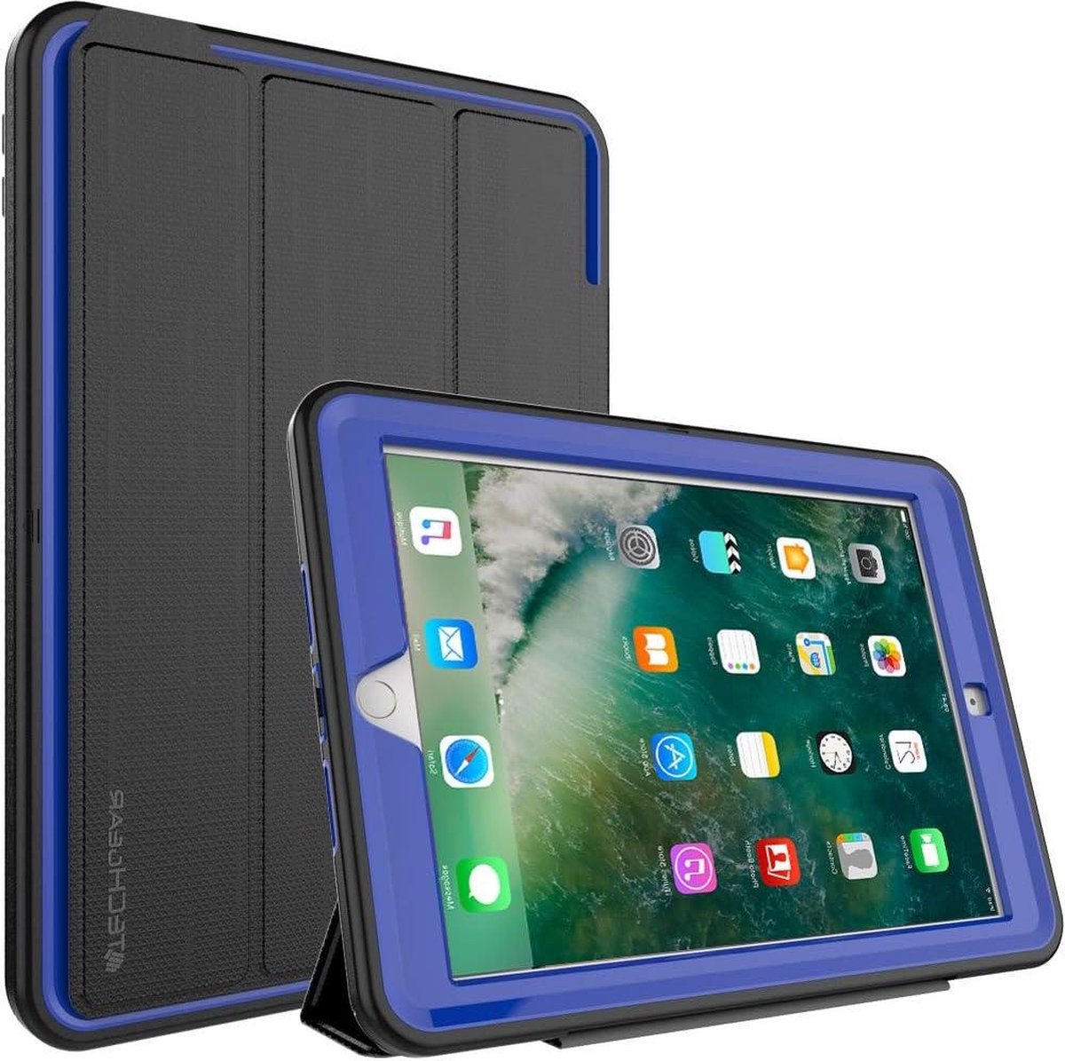 Hoes voor iPad 9.7 Inch 2018/2017 6/5 generatie - Schokbestendig en Robuust - Blauw