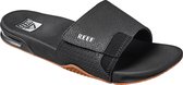 Reef Fanning Slideblack/Silver Heren Slippers - Zwart/Zilver - Maat 44