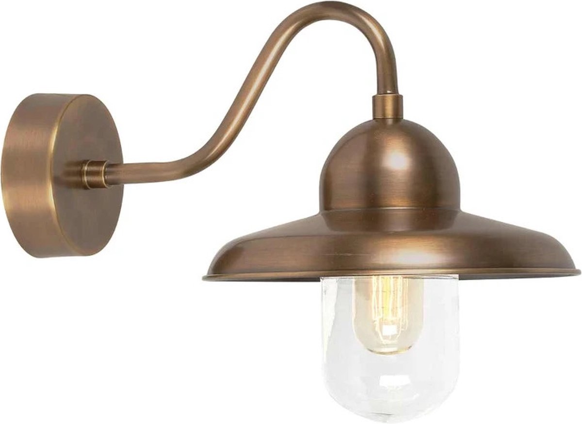 Elstead Lighting LED Wand Buitenlamp Somerton | 1X E27 Max 60W | IP44 | Dimbaar | Aged Brass