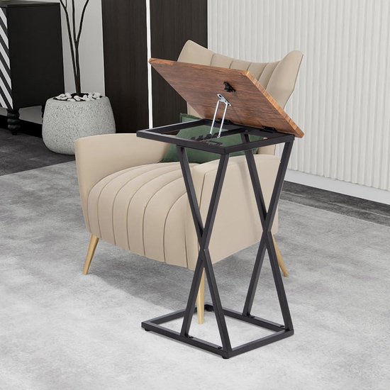 SoBuy Consoletafel, bijzettafel, bijzettafel, entreetafel voor woonkamer, slaapkamer, frame en 4 ijzeren poten - L120xP20x65cm, zwart, FSB19
