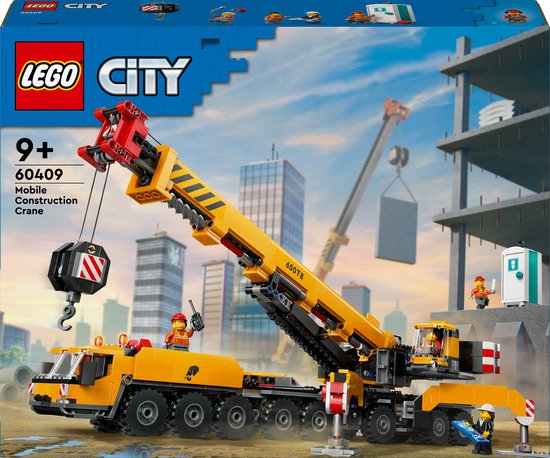 Foto: Lego city gele mobiele bouwkraan speelgoedset 60409