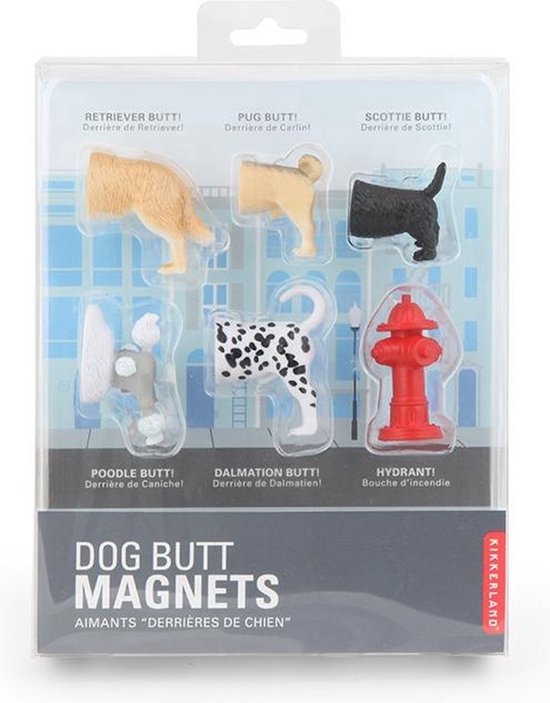Honden Derrières magneten - Koelkastmagneten - Set van 6 stuks