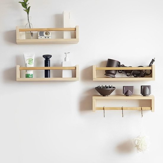 Bruin Hout Industrieel Slaapkamer rekken Klein