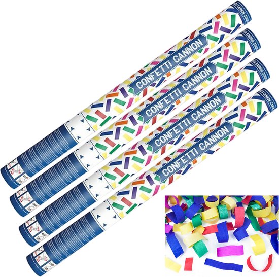 Party Goud en glitters - Confetti shooter kanon metallic goud - 20 cm