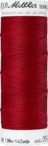 Mettler SERAFLEX elastisch machinegaren 130 m, 0504 Rood, country red