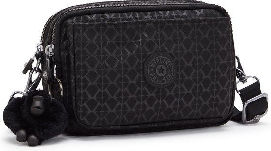 kipling Sac à épaule bandoulière Sac banane Basic Plus Abanu Multi Convertible Crossbody Signature Emb Noir