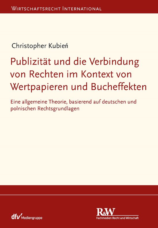 Wirtschaftsrecht international - Publizität und die Verbind ... - cover