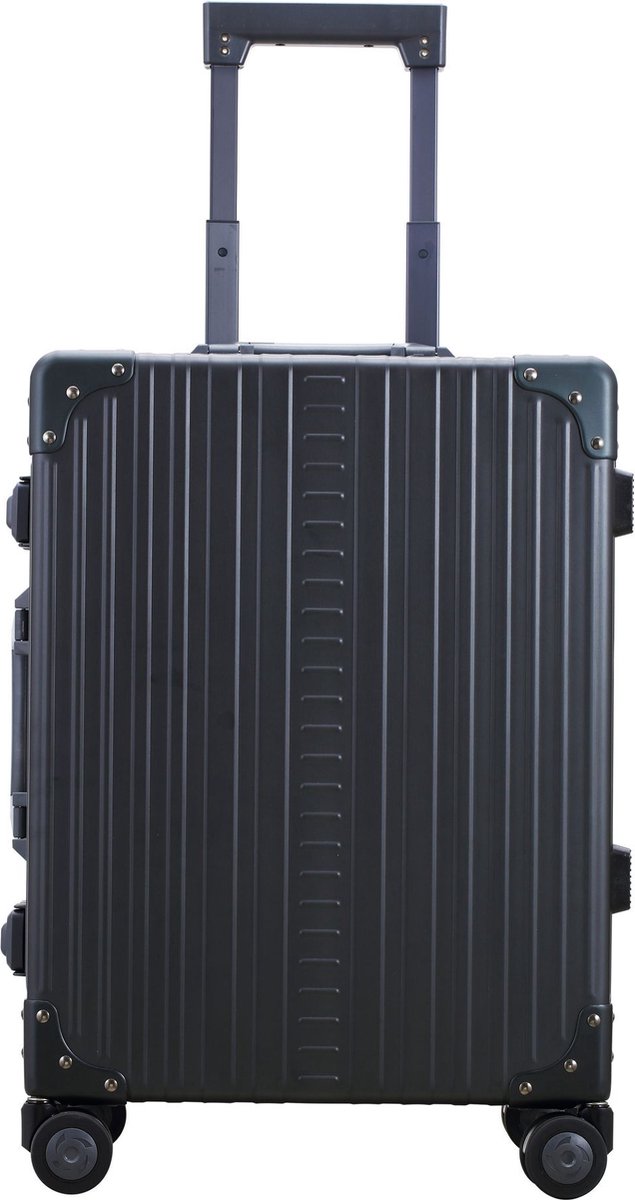 Aleon Traveler Domestic 4-Wiel Cabin Trolley 55 cm - Harde bagage - TSA slot - schwarz