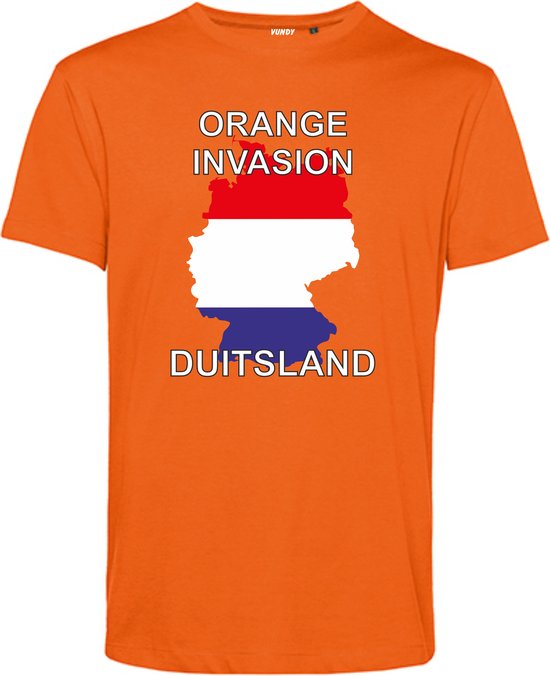 T-shirt Orange Invasion Duitsland | EK 2024 Holland |Oranje Shirt| Koningsdag kleding | Oranje | maat XS