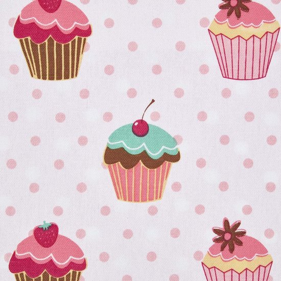 Homescapes Tissu imprimé Cupcakes en coton